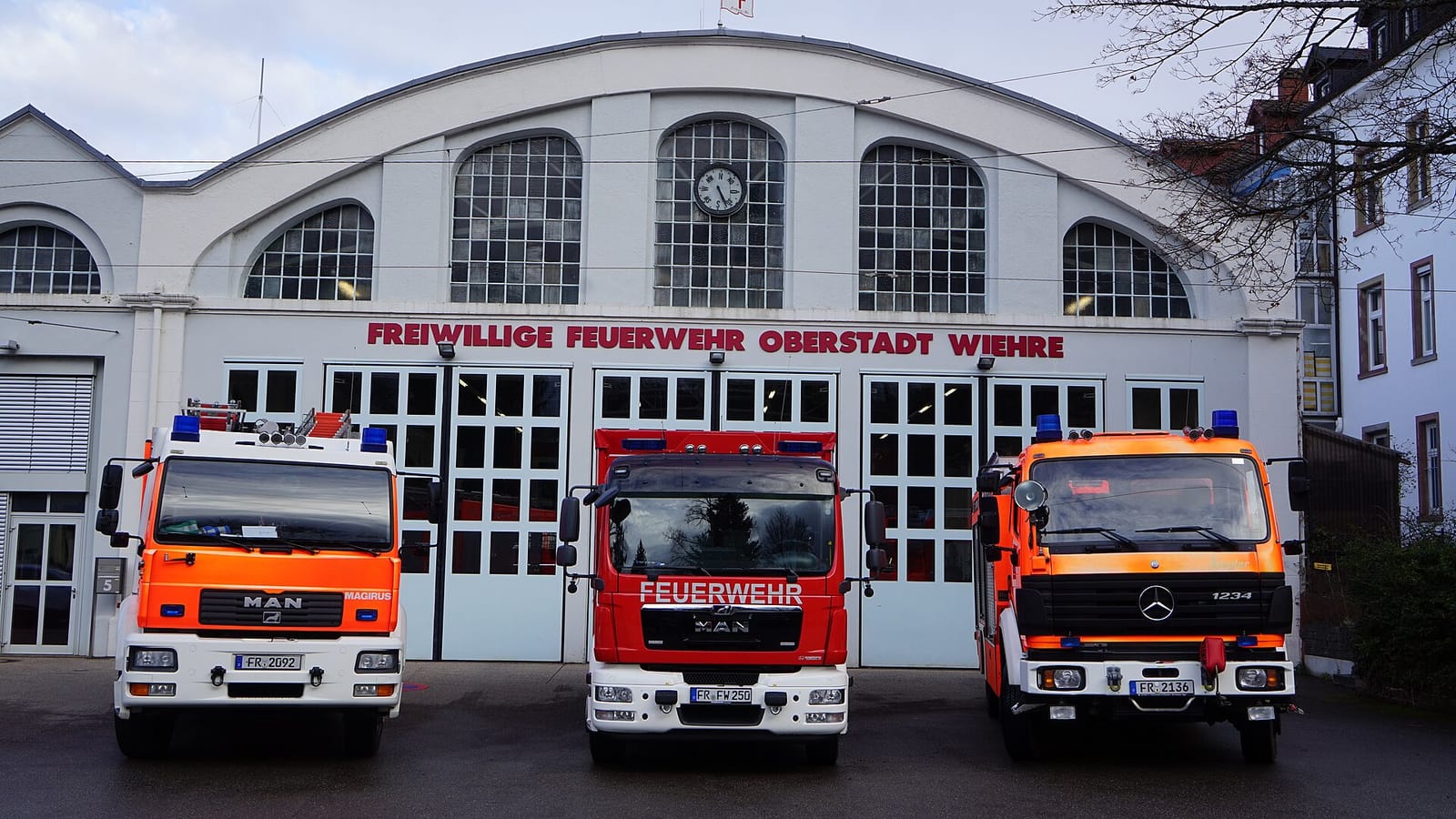 Feuerwehrgerätehaus der Abteilung Wiehre in der Urachstraße - Veranstaltungsort des Wiehremer Feuerwehrfests