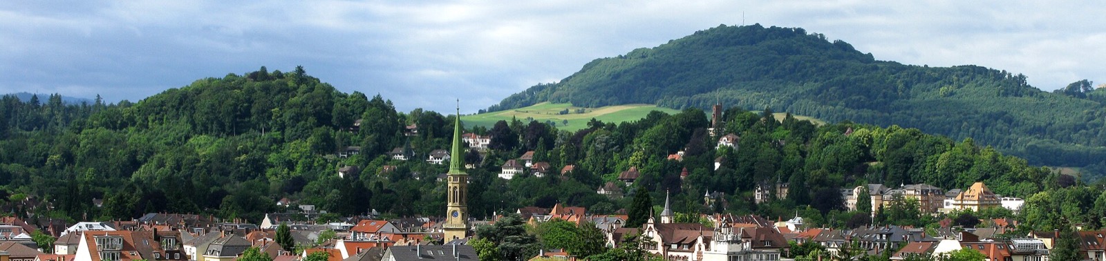 Blick auf den Lorettoberg in Freiburg — 384,5 m hoher bewaldeter Hausberg der Wiehre
